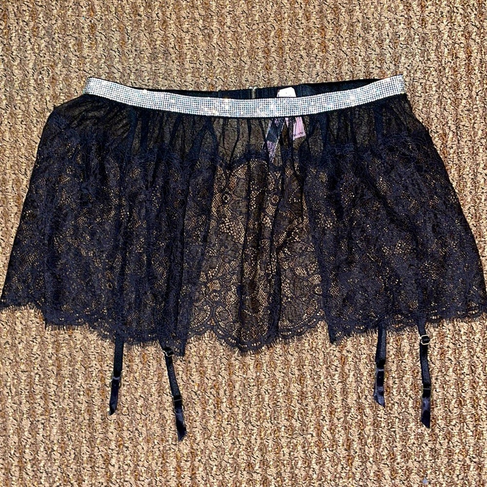 Victoria’s Secret Shine Strap Garter Belt Skirt